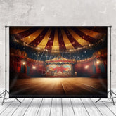 Aperturee - Red Circus Stage Interior Photography Backdrop